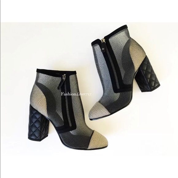 chanel mesh boots